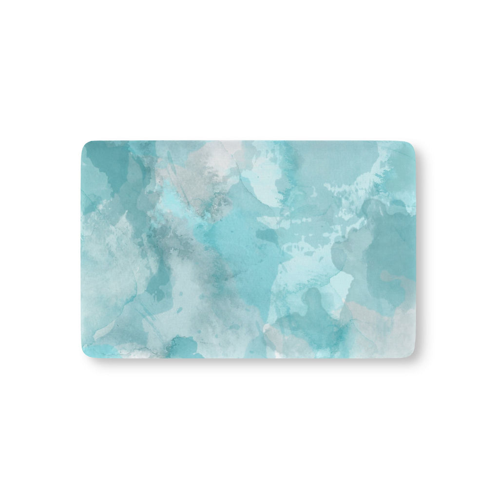 Blue Watercolor Fitted Crib Sheet
