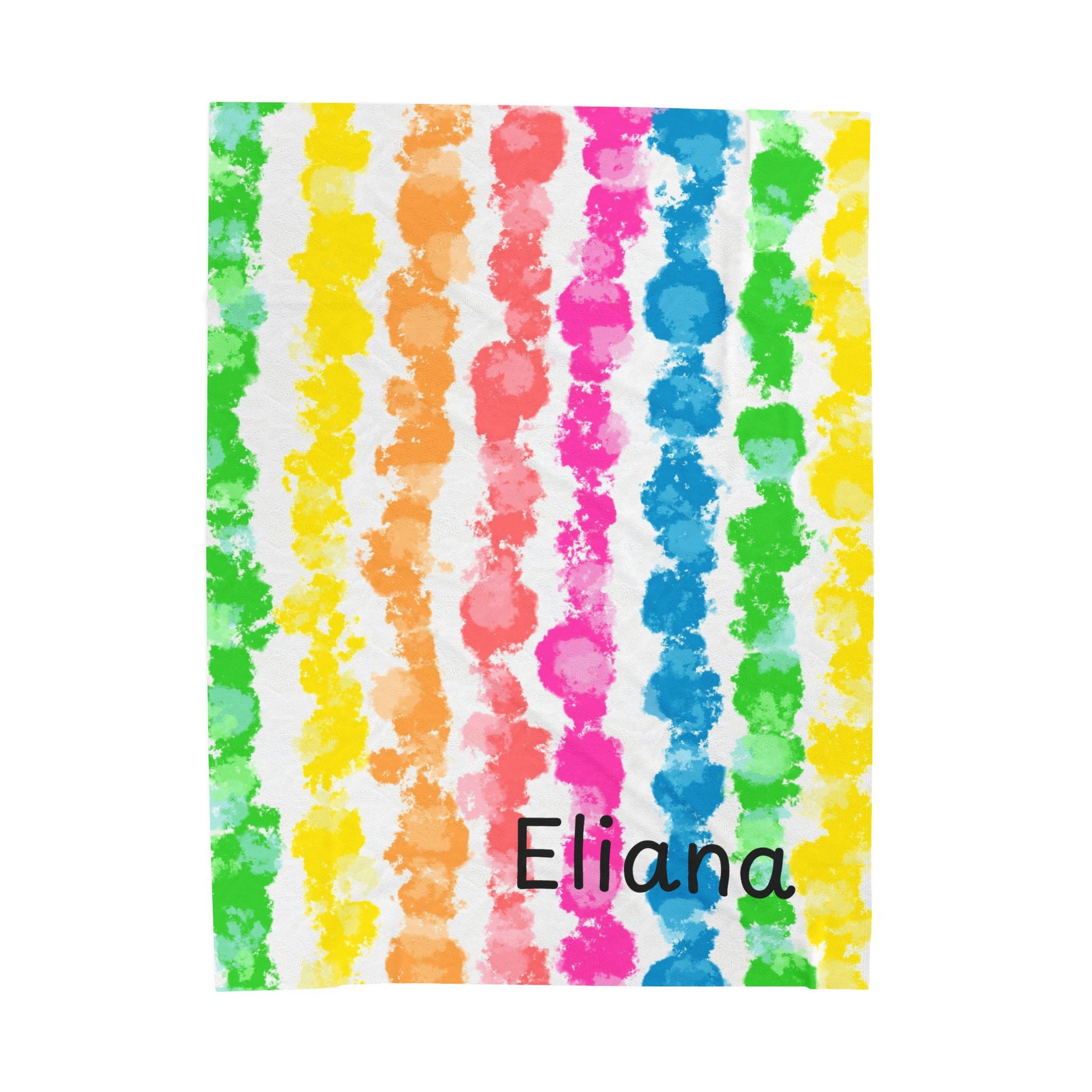 Painterly Brights Personalized Throw Blanket