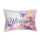 Personalized Butterfly Dreams 20" by 14" lumbar pillow