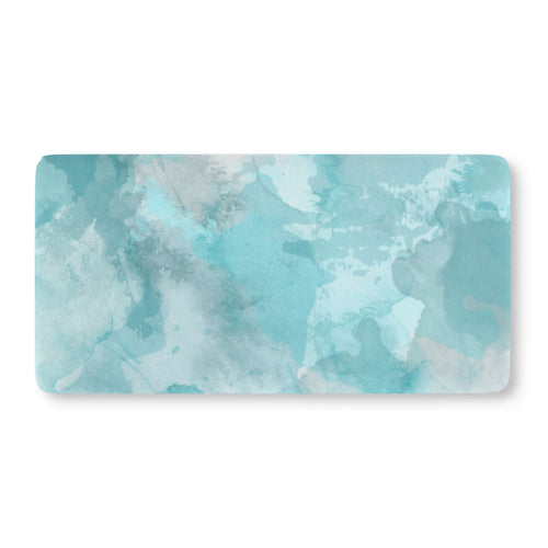Blue Watercolor Fitted Crib Sheet