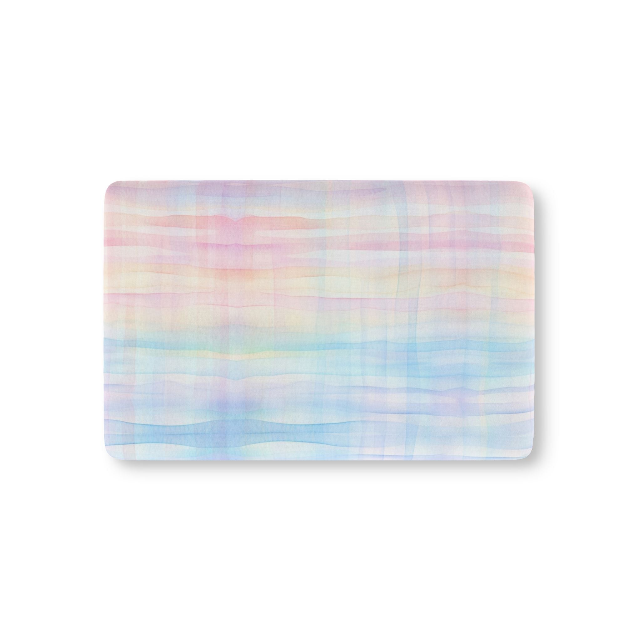 Pastel Sea Plaid Fitted Crib Sheet