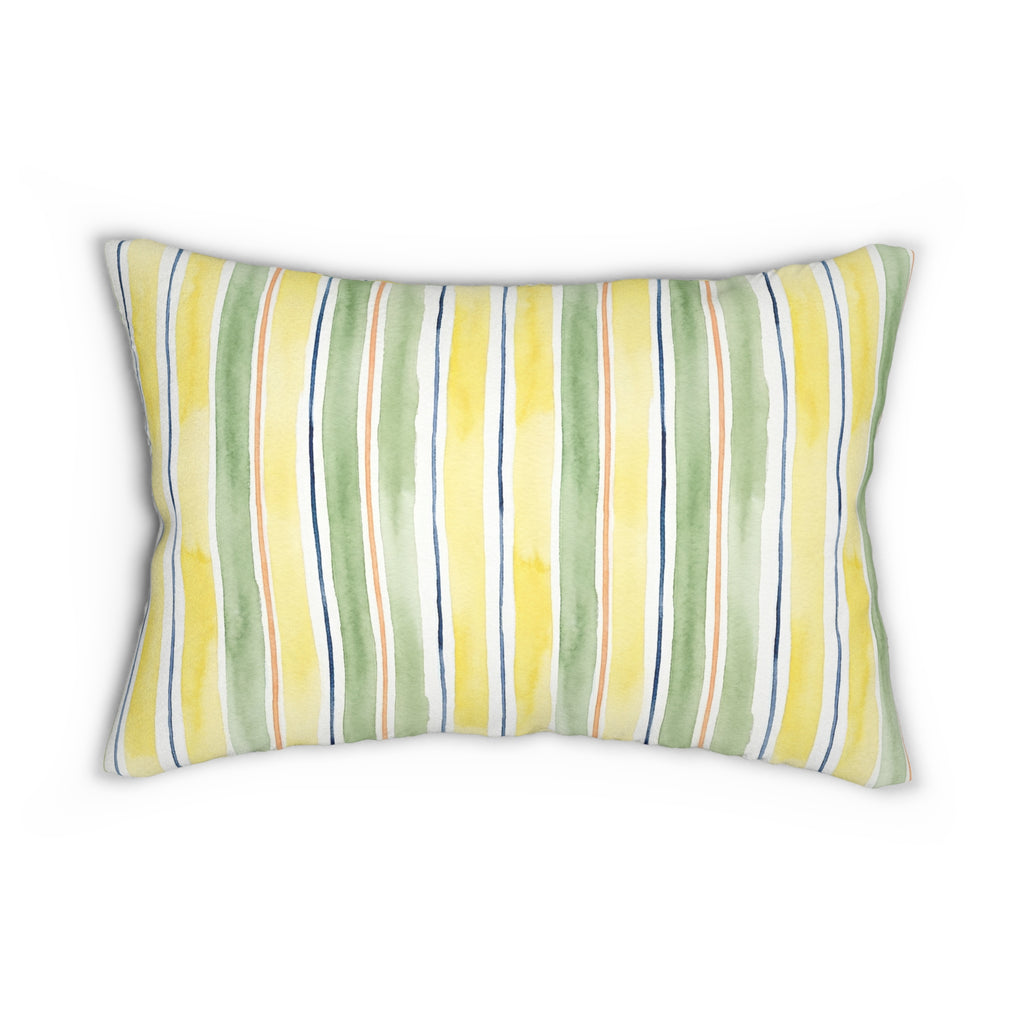 Personalized Citrus Sunshine Stripe 14" by 20" Accent Pillow