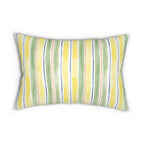 Personalized Citrus Sunshine Stripe 14" by 20" Accent Pillow