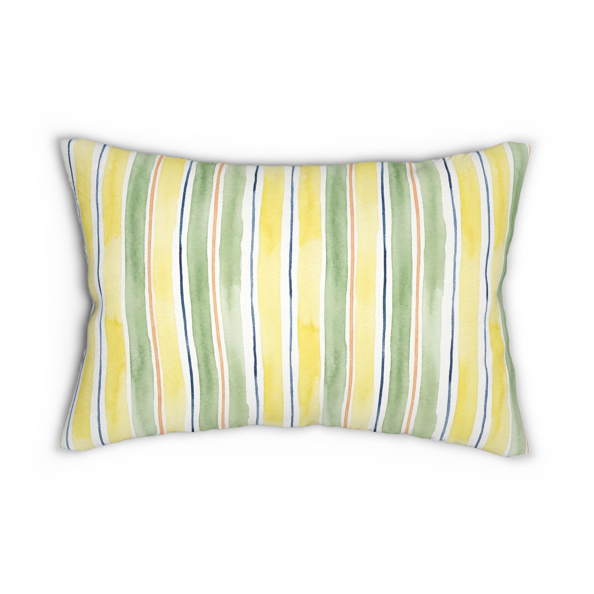 Personalized Citrus Sunshine Stripe 14" by 20" Accent Pillow