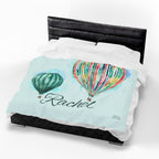 Personalized Watercolor Rainbow Blanket