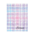 Pastel Plaid Personalized Throw Blanket
