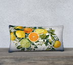 Citrus Grove 24" by 12" Velvet Throw Pillow