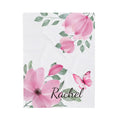 Personalized Pink Blossom Throw Blanket