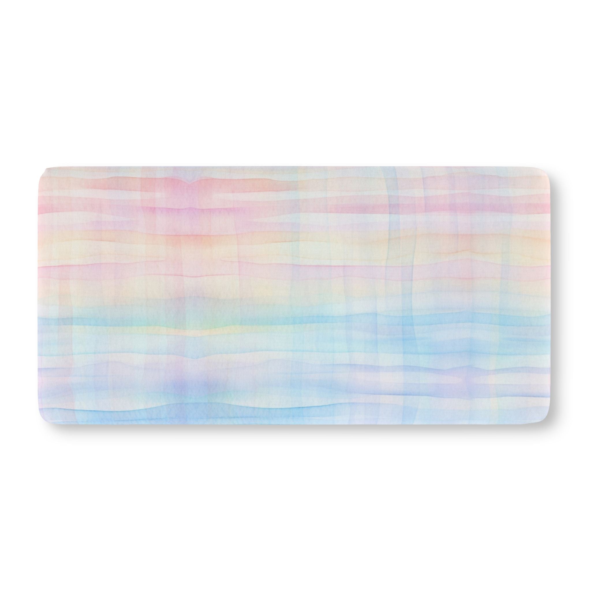 Pastel Sea Plaid Fitted Crib Sheet