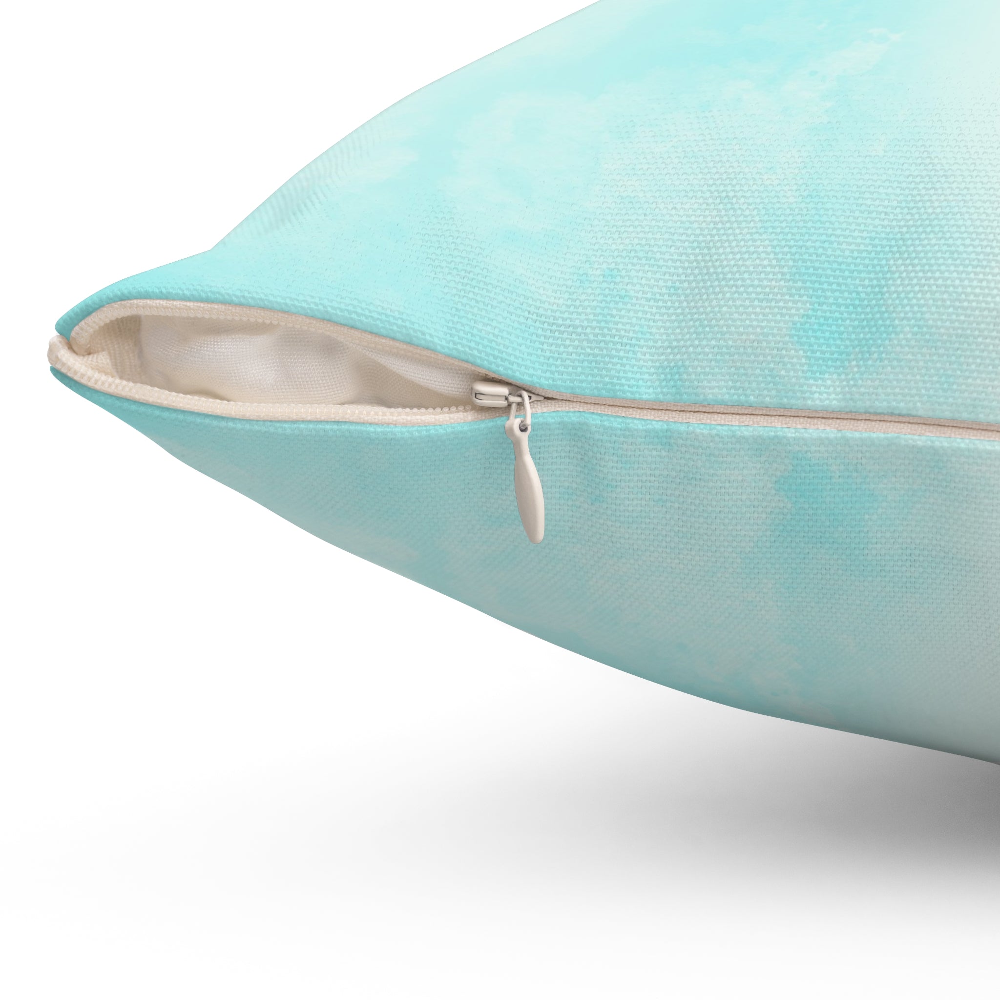 Watercolor Rainbow Off Center Hot Air Balloon Accent Pillow