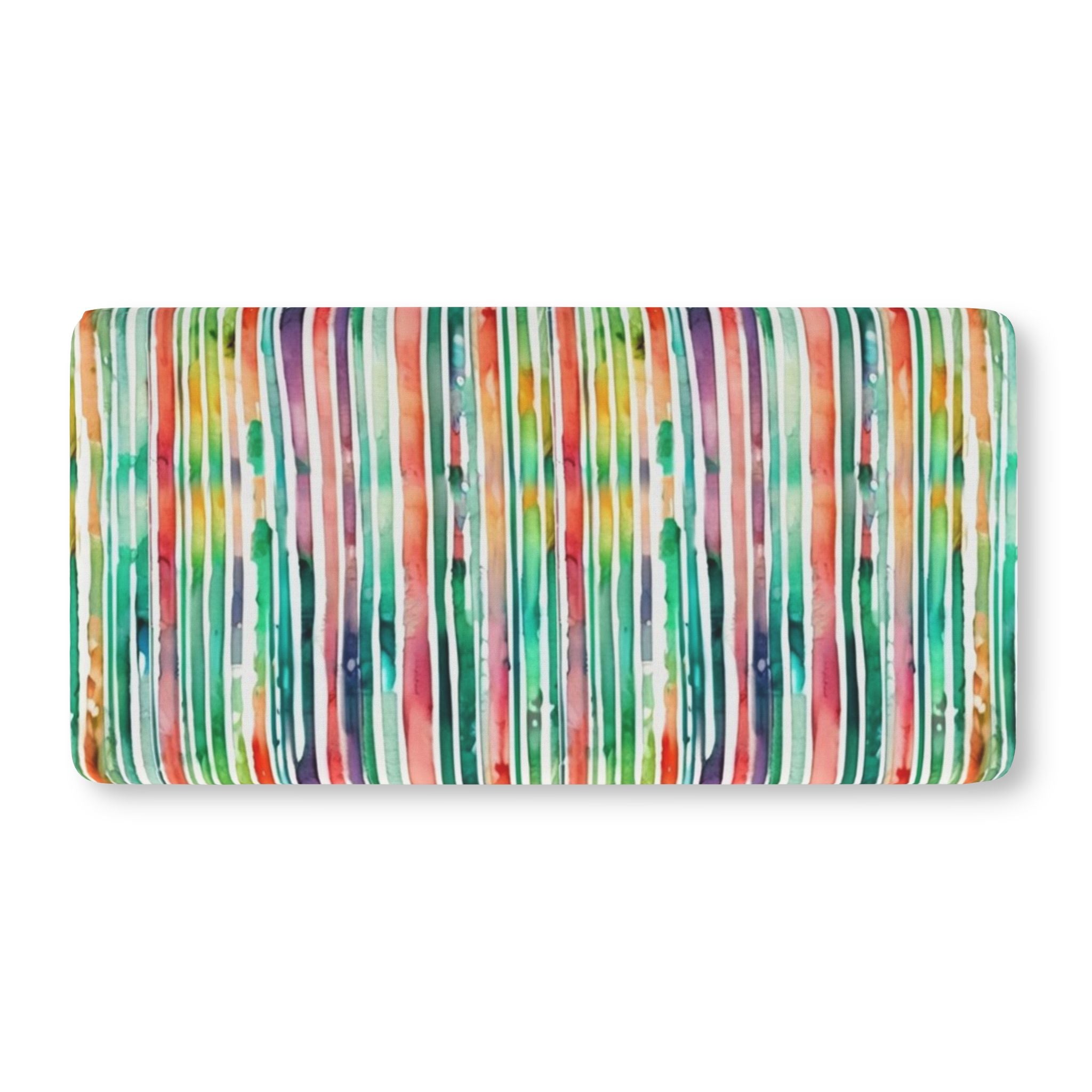 Watercolor Rainbow Fitted Crib Sheet