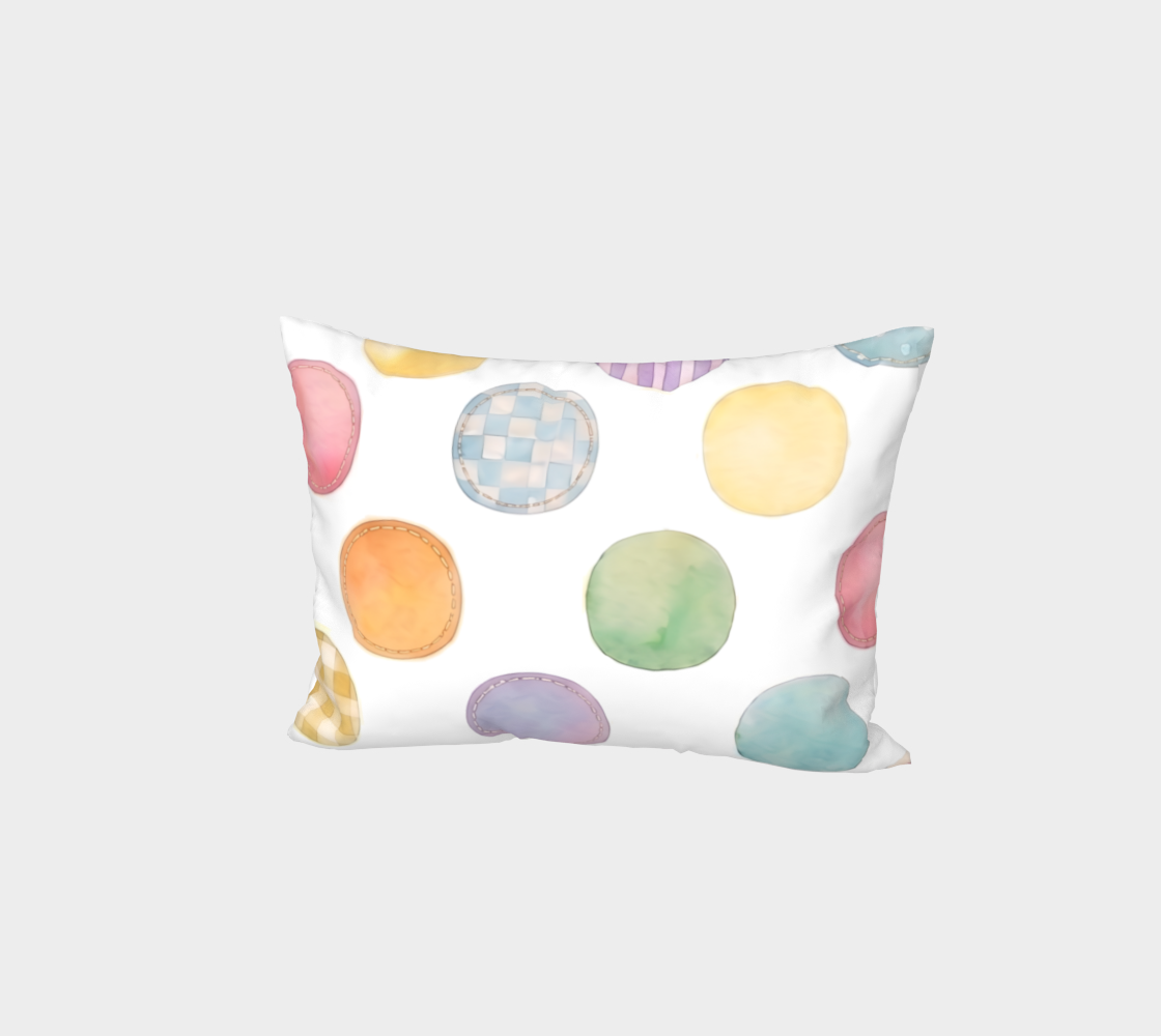 Patchwork Train Polka Dot Cotton Sham