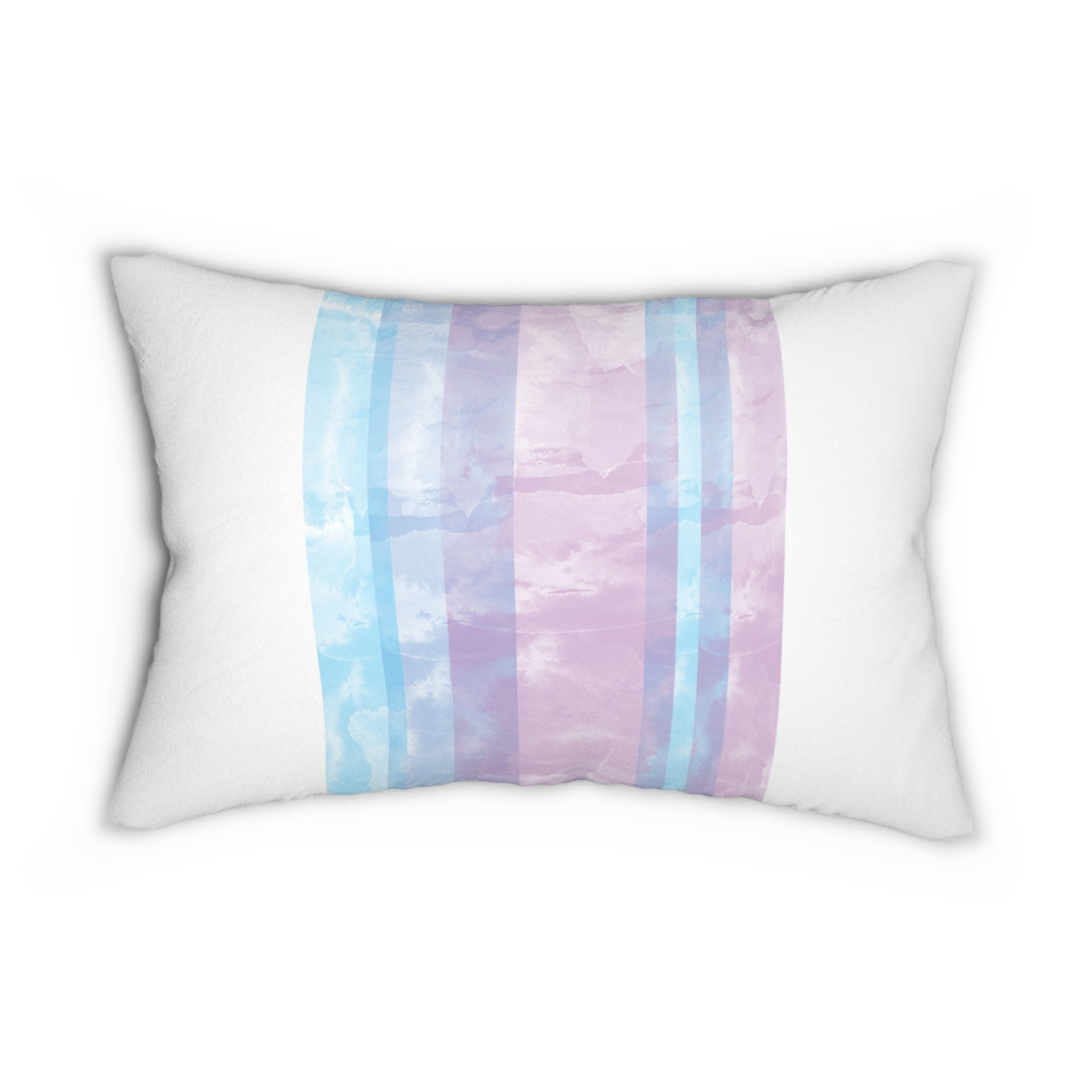 Personalized Pastel Plaid  20" by 14" Striped Lumbar Pillow
