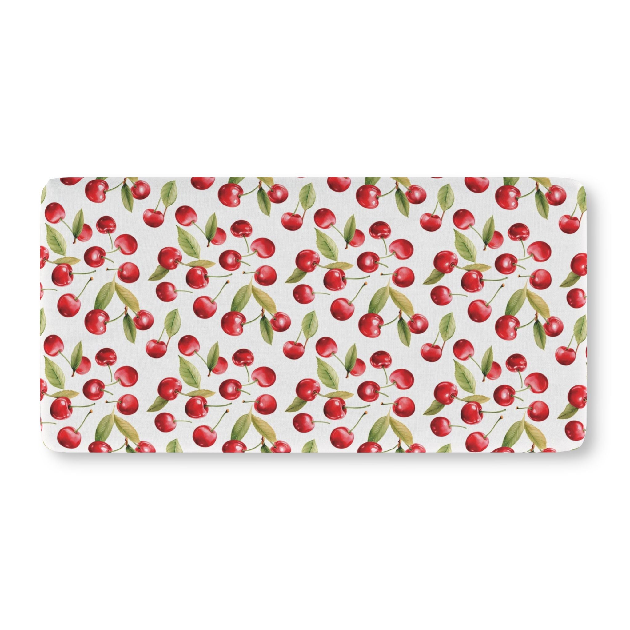 Cheery Cherry Pattern Fitted Crib Sheet