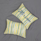 Personalized Citrus Sunshine Stripe 14" by 20" Accent Pillow