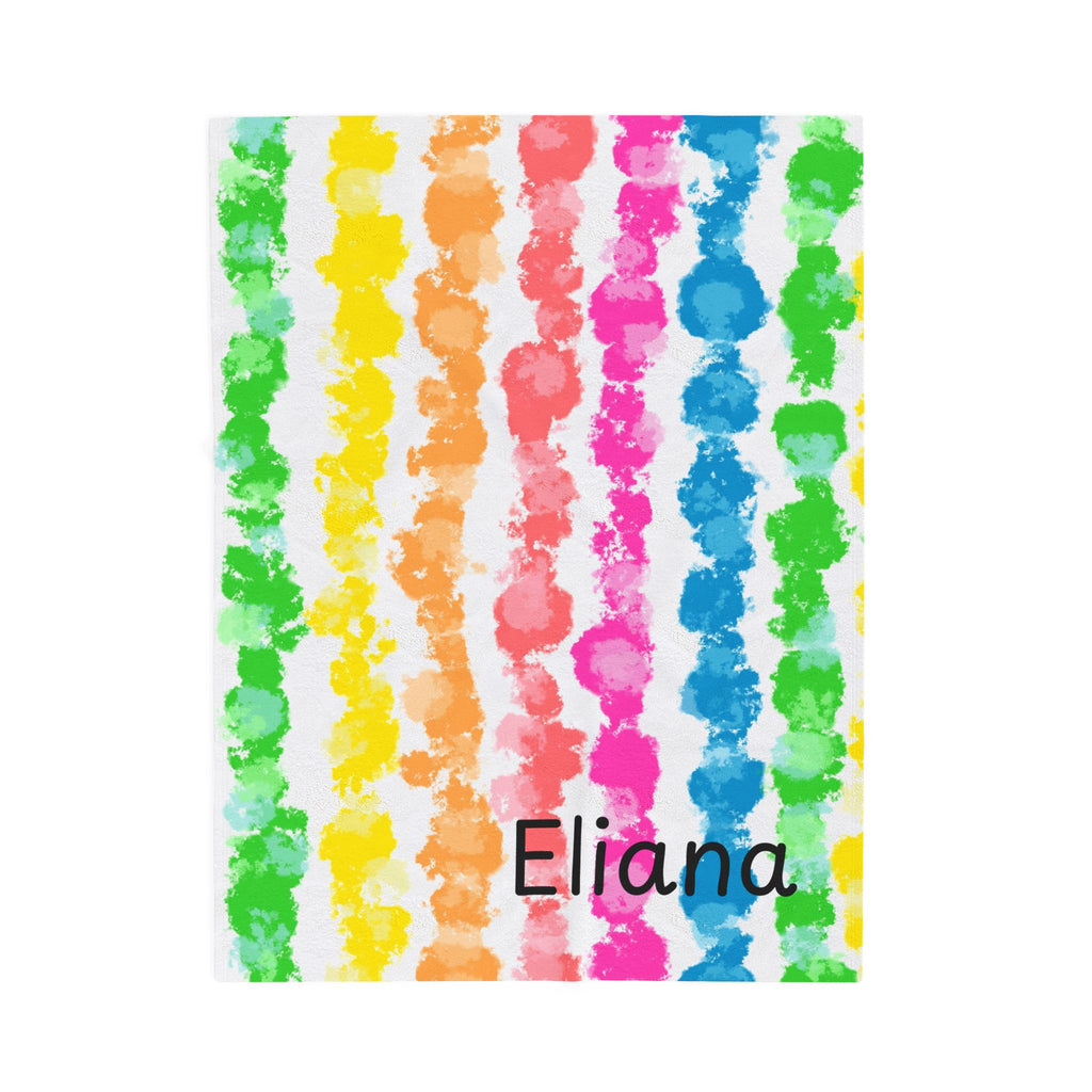 Painterly Brights Personalized Throw Blanket