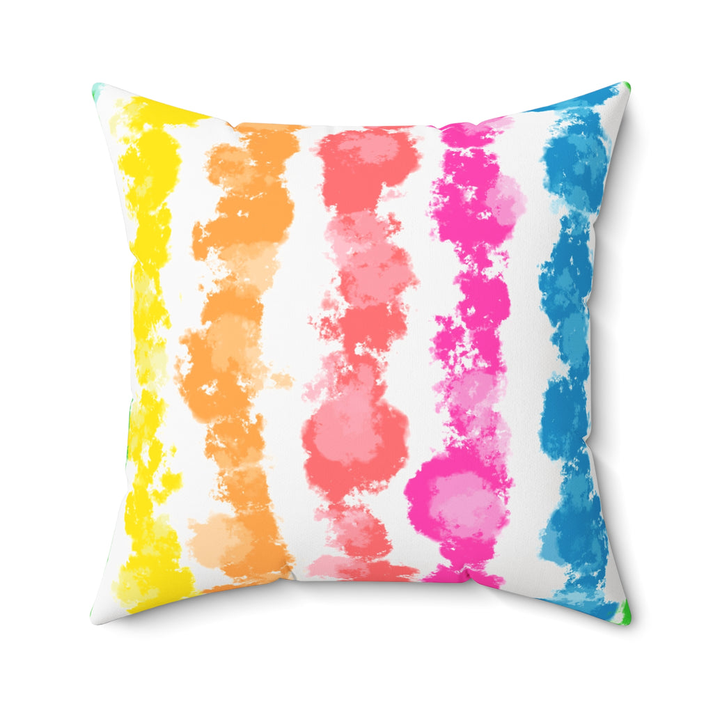Personalized Painterly Brights Accent Pillow