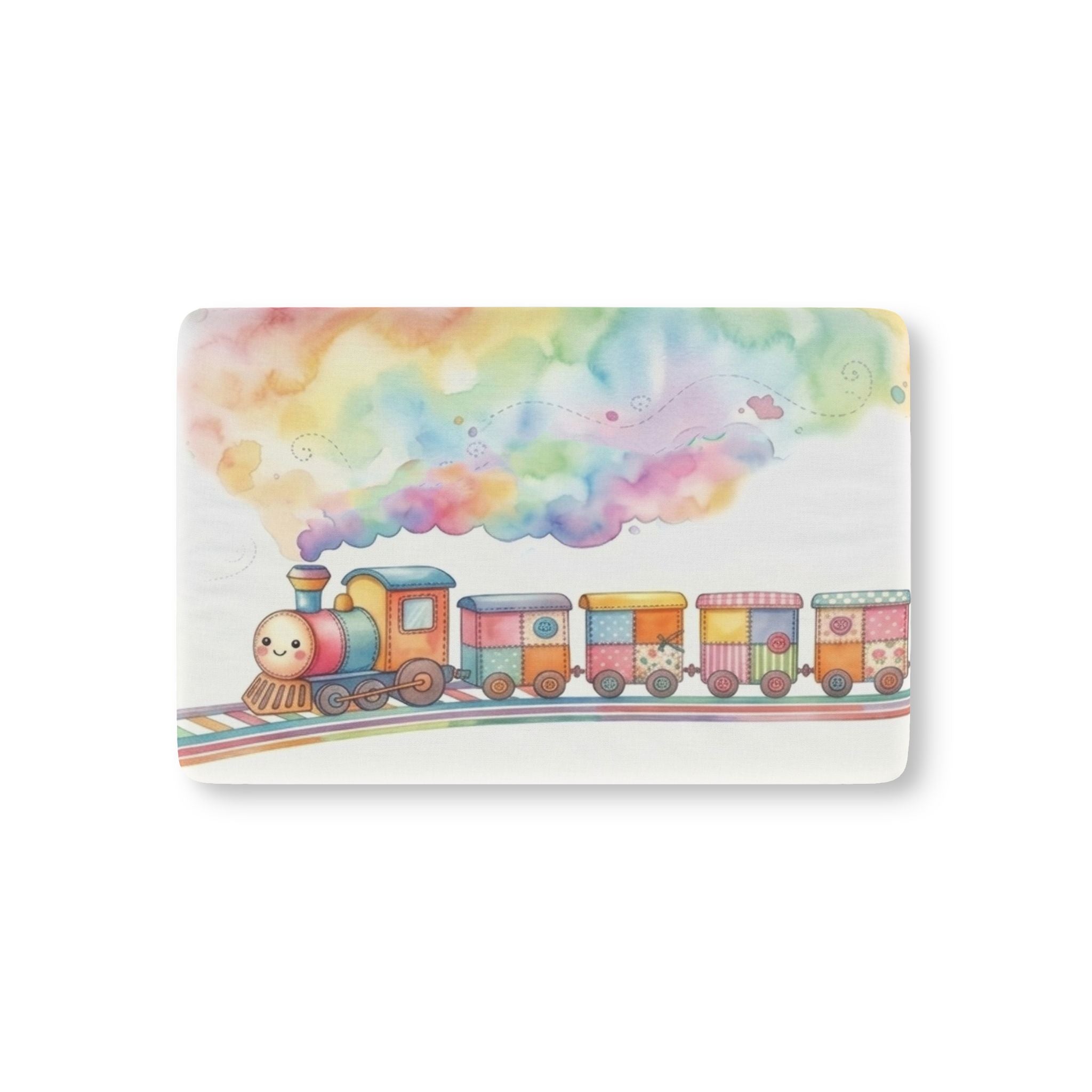 Patchwork Train Fitted Crib Sheet