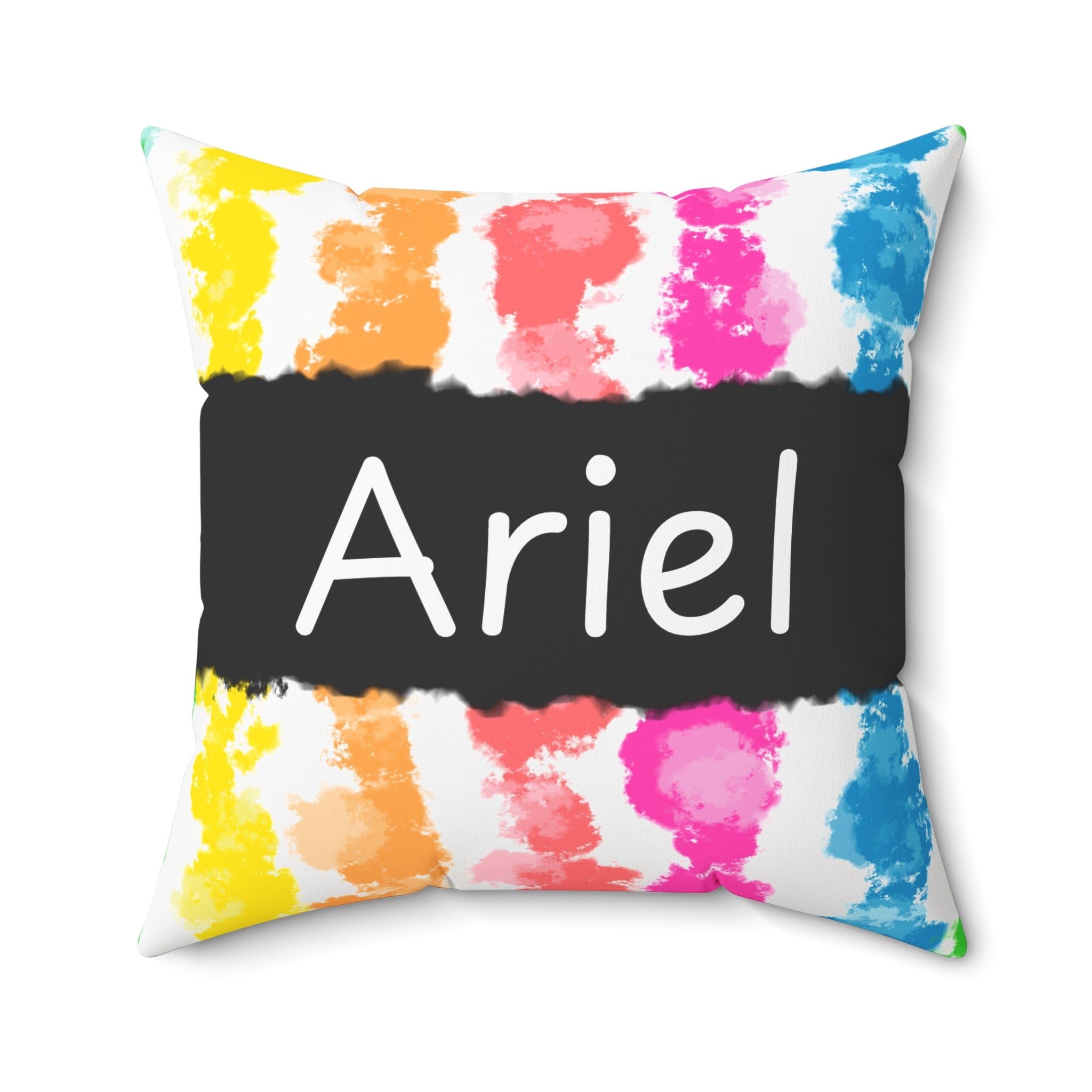 Personalized Painterly Brights Accent Pillow