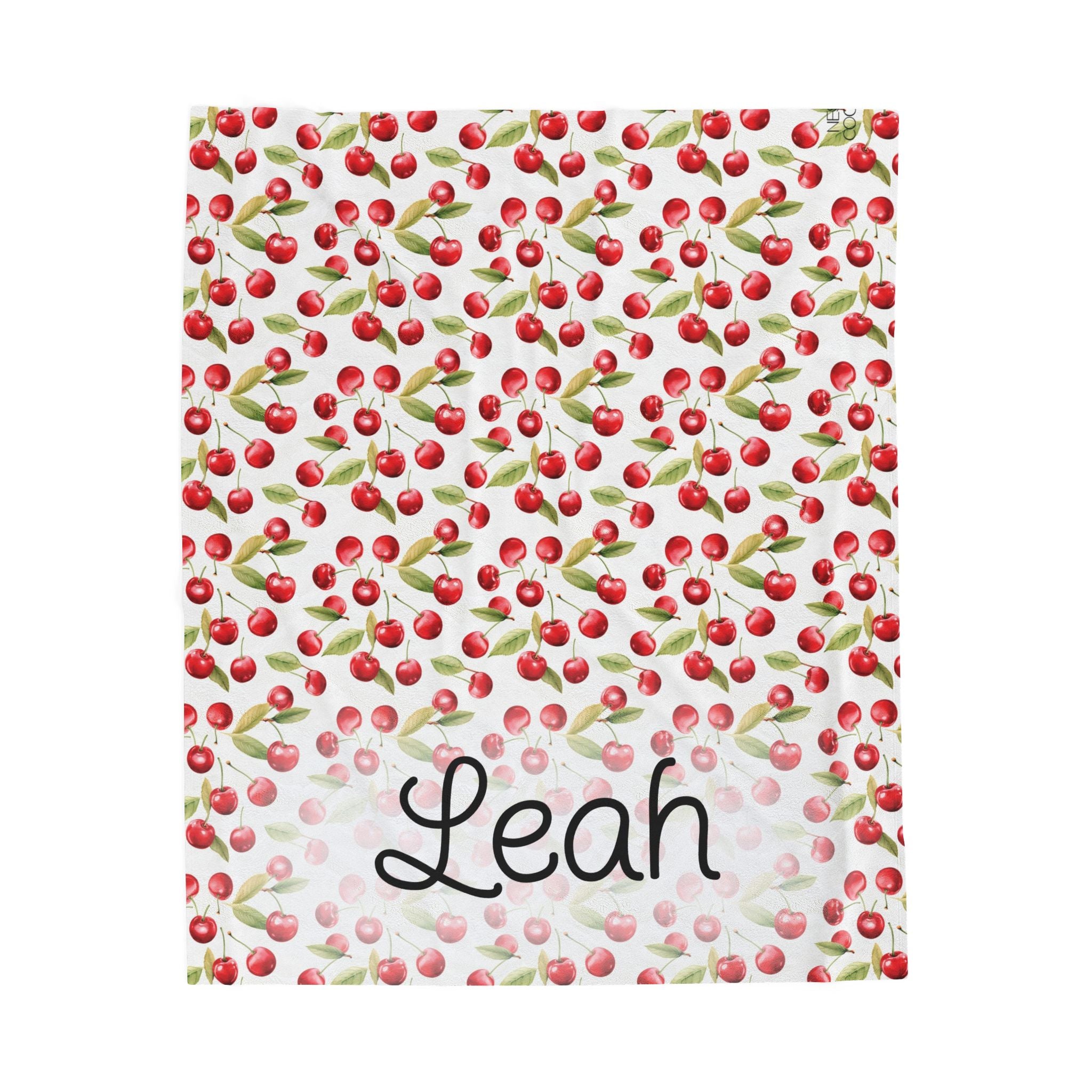 Cheery Cherry Personalized Throw Blanket