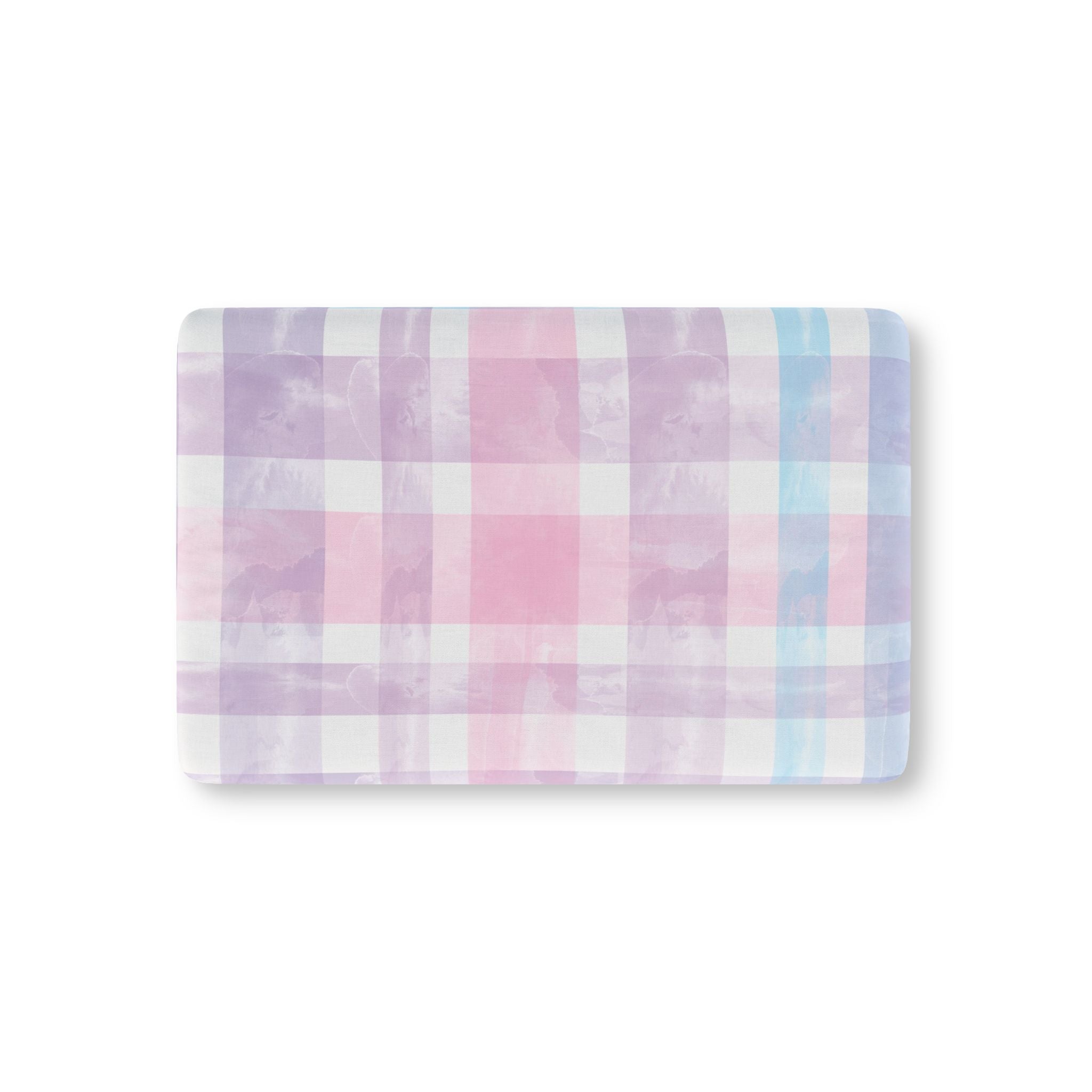 Pastel Plaid Fitted Crib Sheet