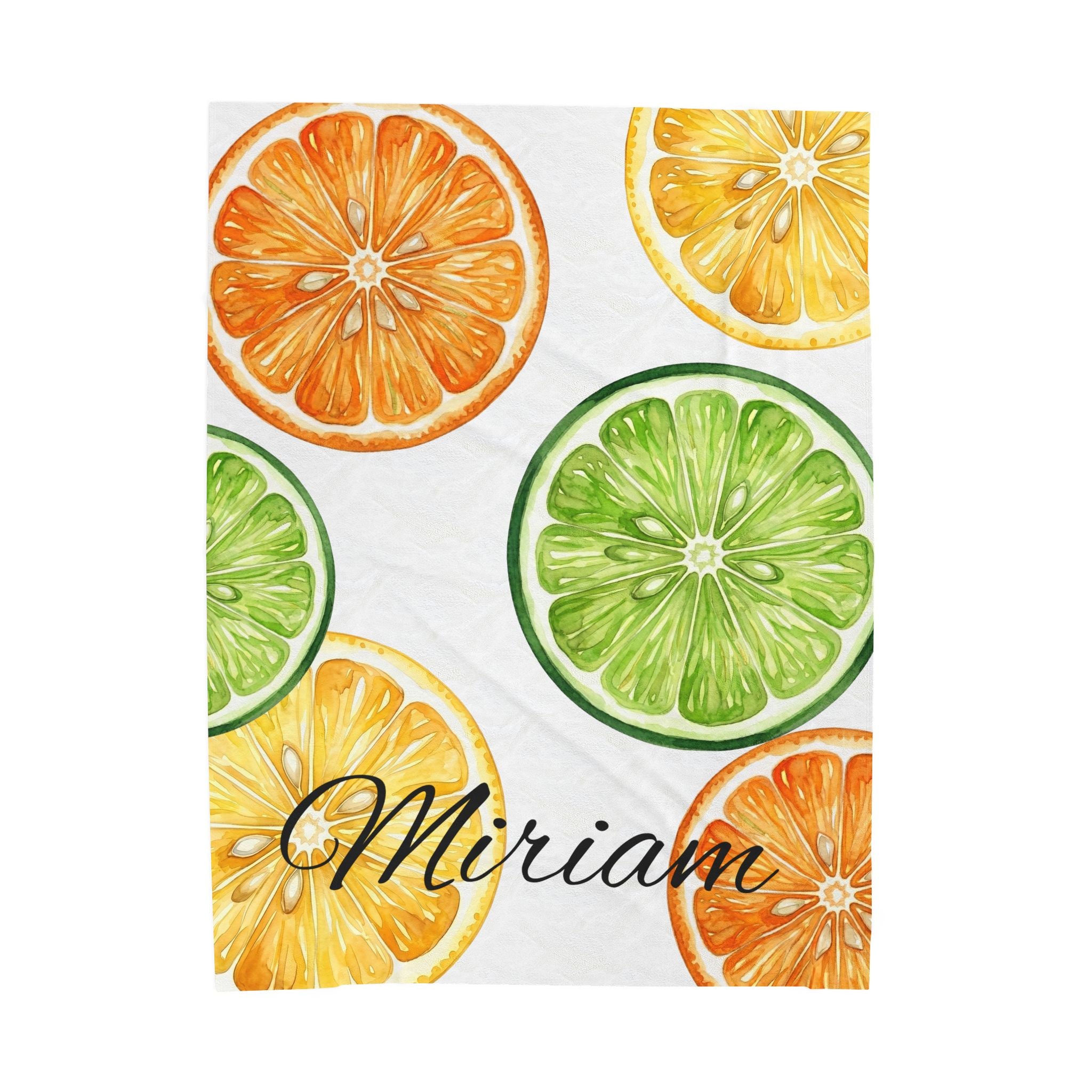 Citrus Grove Slice Personalized Throw Blanket