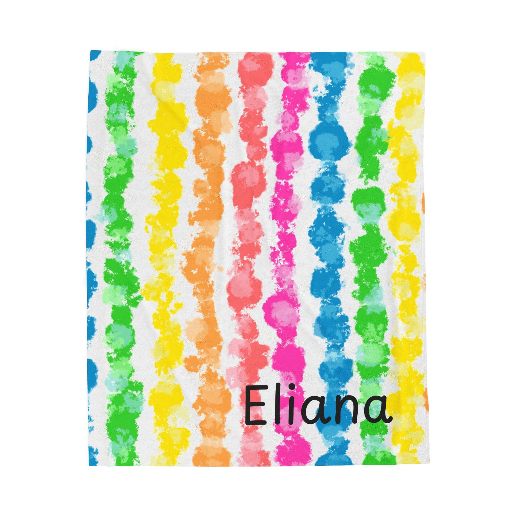 Painterly Brights Personalized Throw Blanket