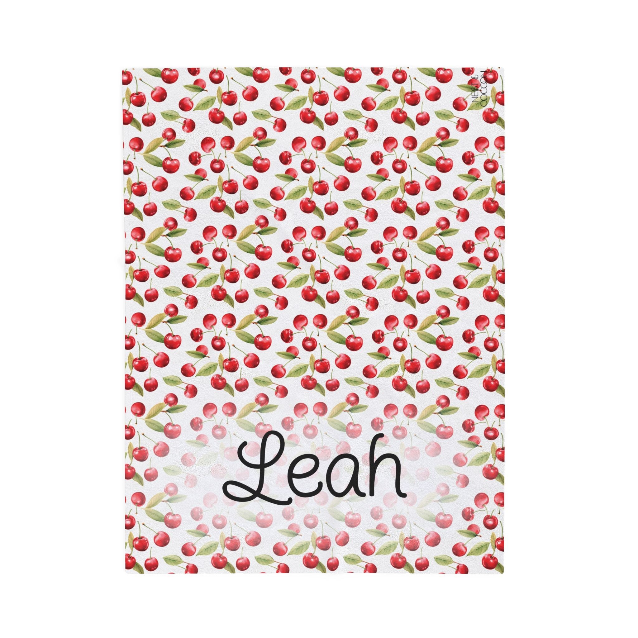 Cheery Cherry Personalized Throw Blanket