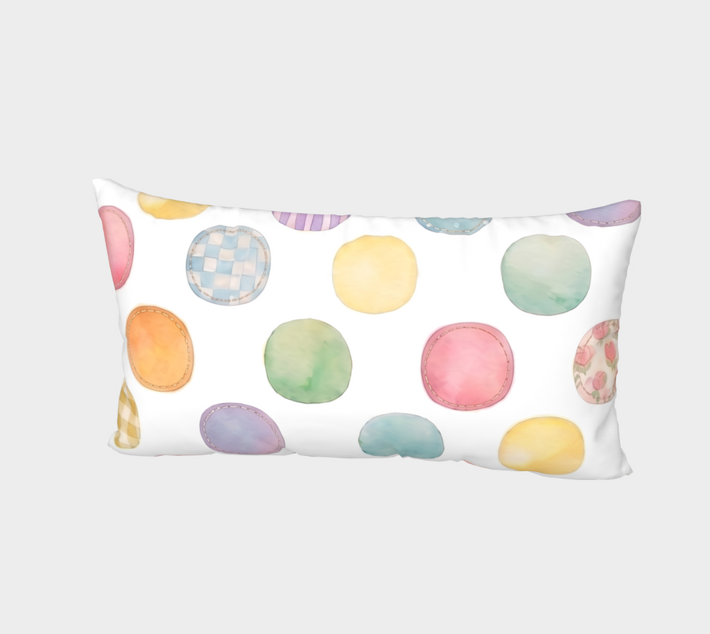 Patchwork Train Polka Dot Cotton Sham