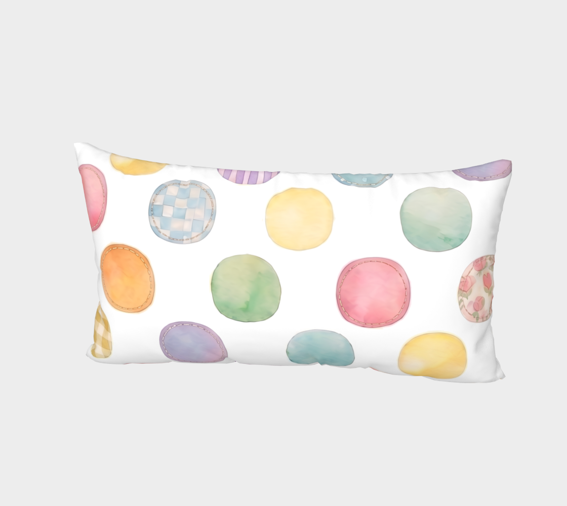 Patchwork Train Polka Dot Cotton Sham