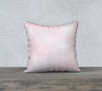 Pastel Sea Linen Pillow Cover- Solid Double Sided Pink/Blue Watercolor 18" by 18"