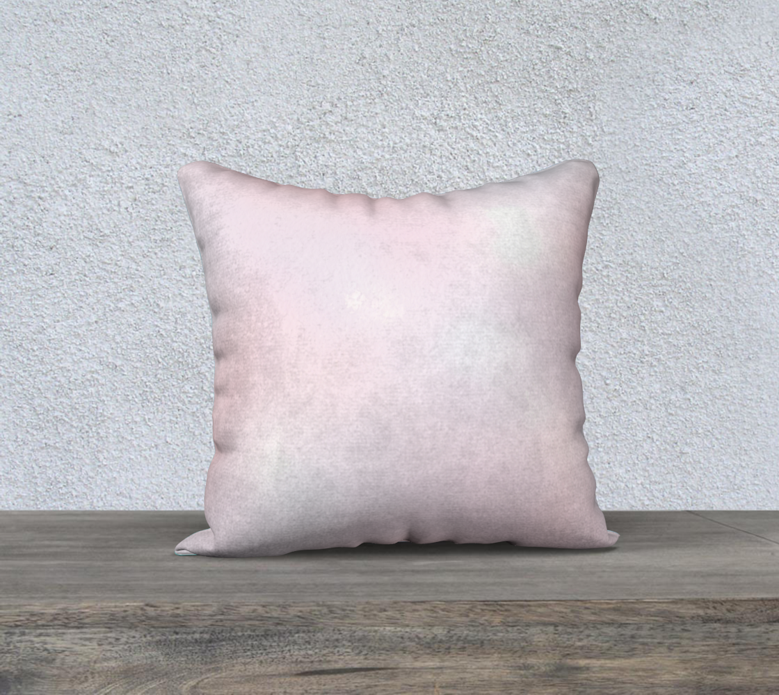 Pastel Sea Linen Pillow Cover- Solid Double Sided Pink/Blue Watercolor 18" by 18"