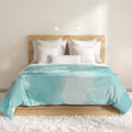 Blue Watercolor Cotton Duvet