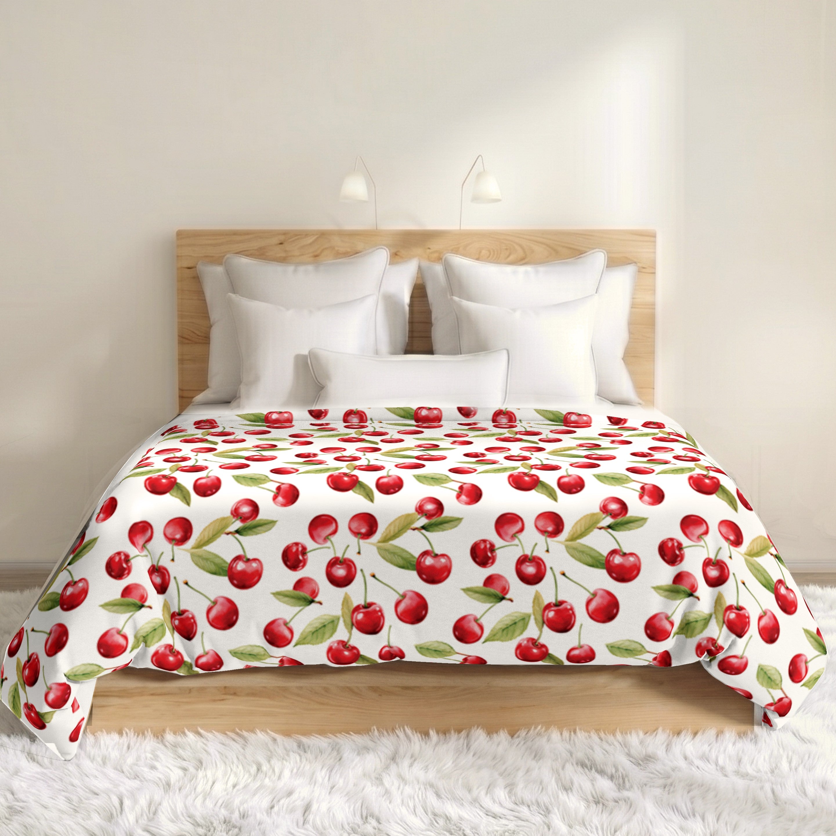 Cheery Cherry Pattern Duvet Cover