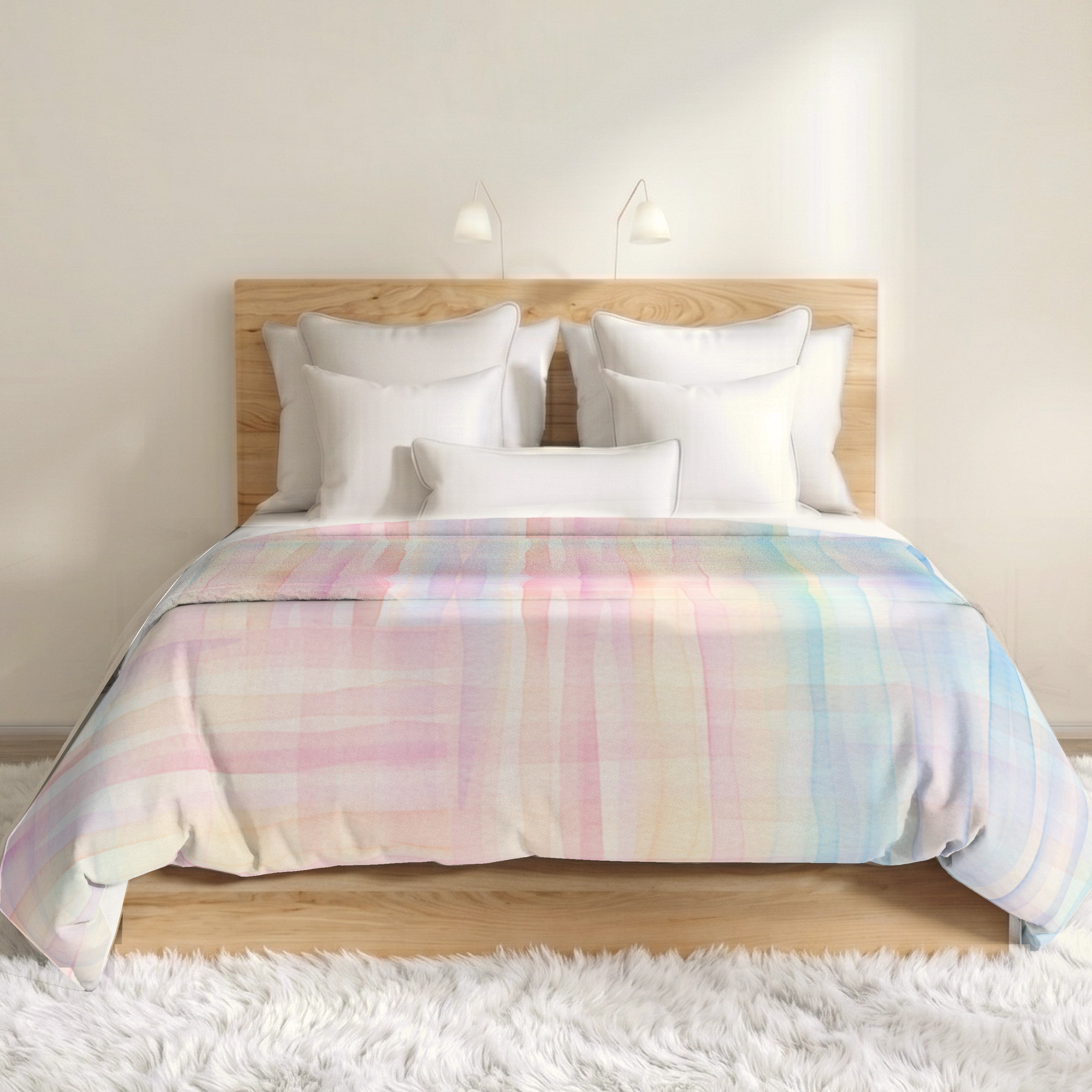 Pastel Sea Duvet Cover (Plaid)