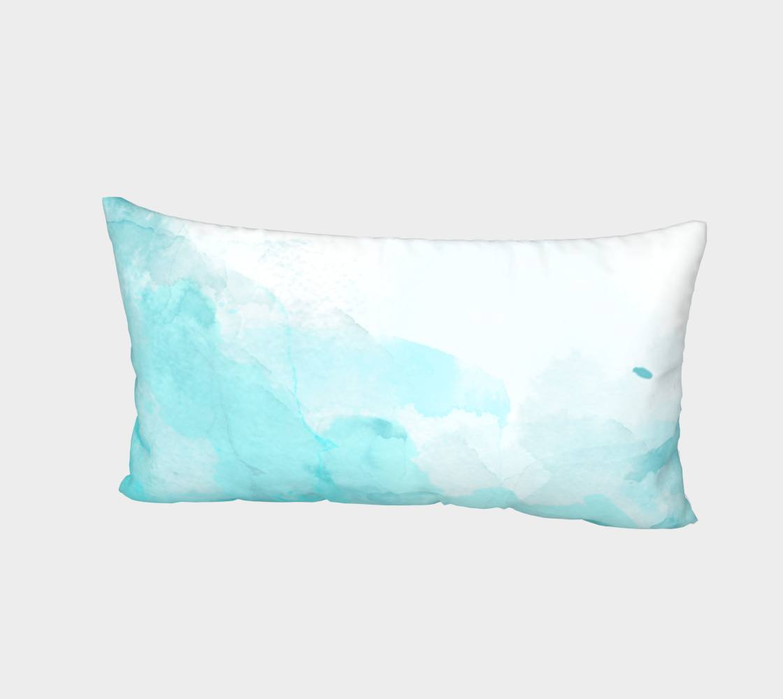 blue watercolor left sided sham