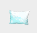 blue watercolor left sided sham