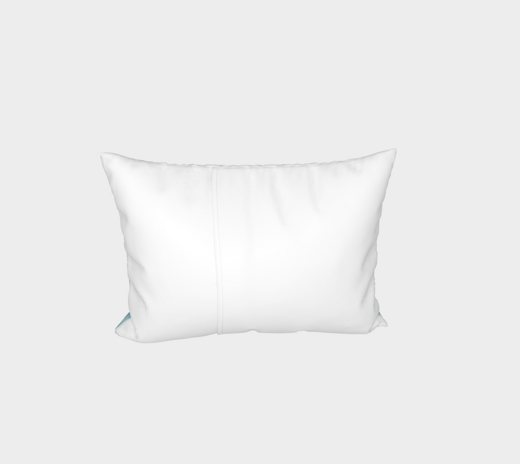 blue watercolor right sided sham