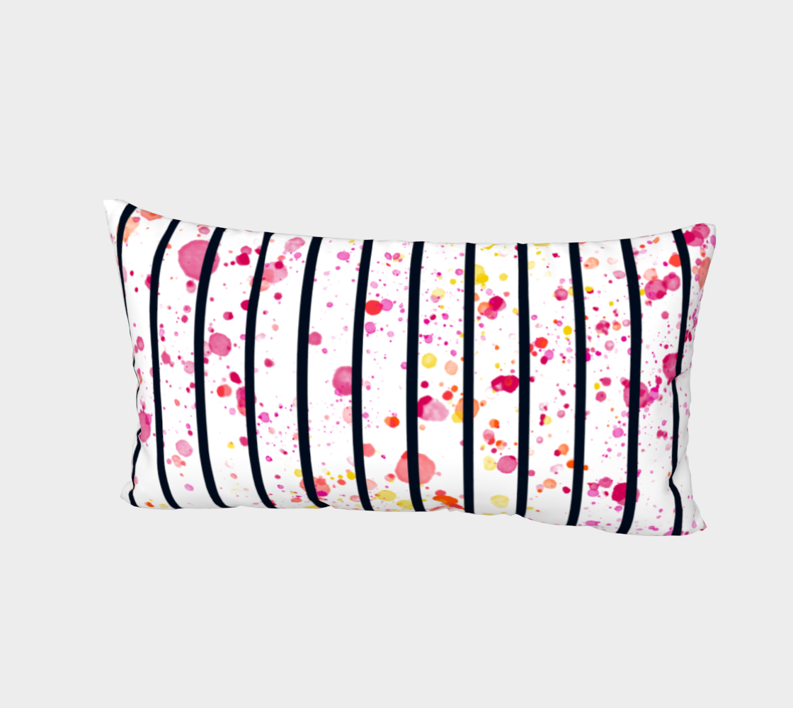 Sunset Splatter Striped Sham