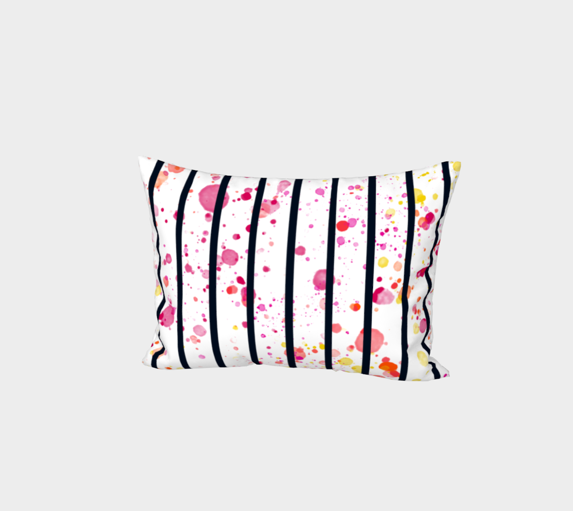Sunset Splatter Striped Sham