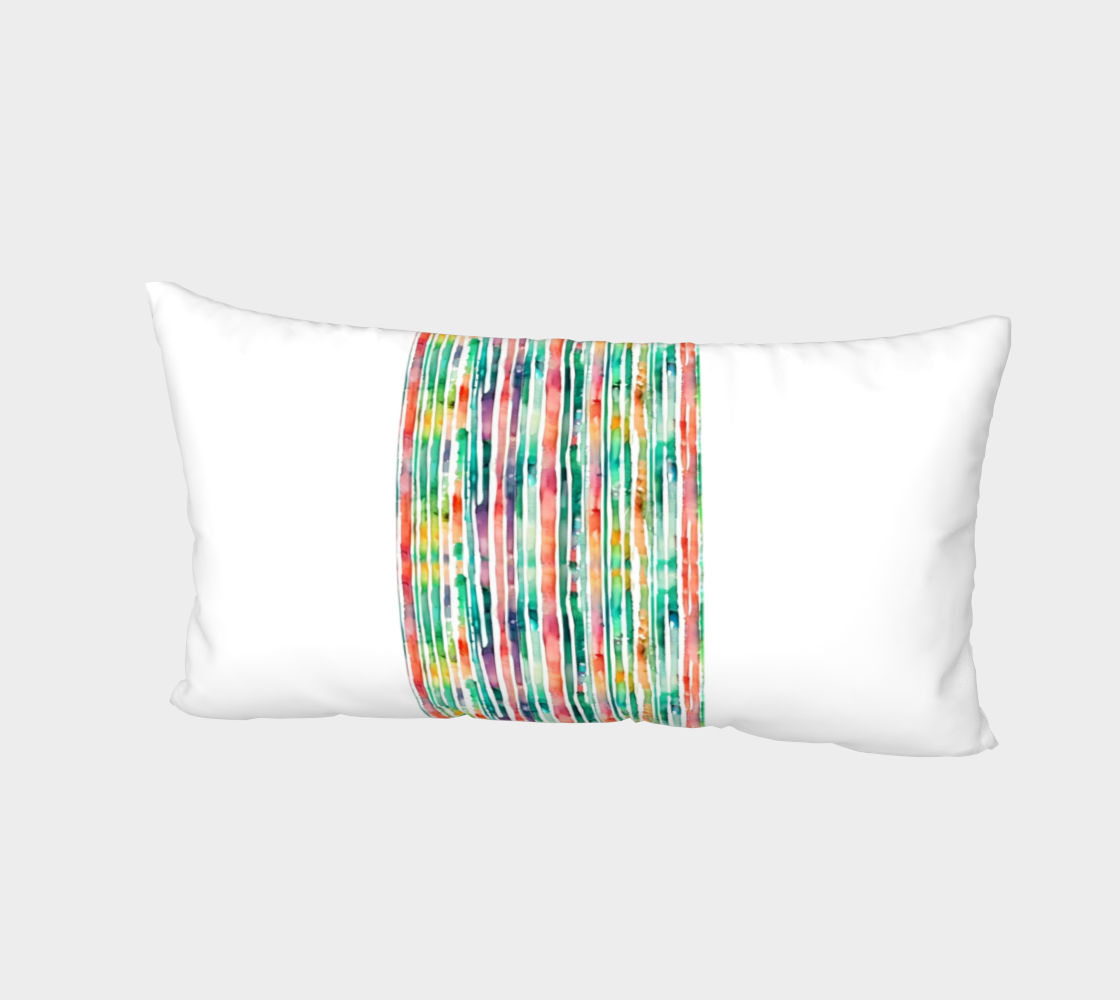 Watercolor Rainbow Center Stripe Sham