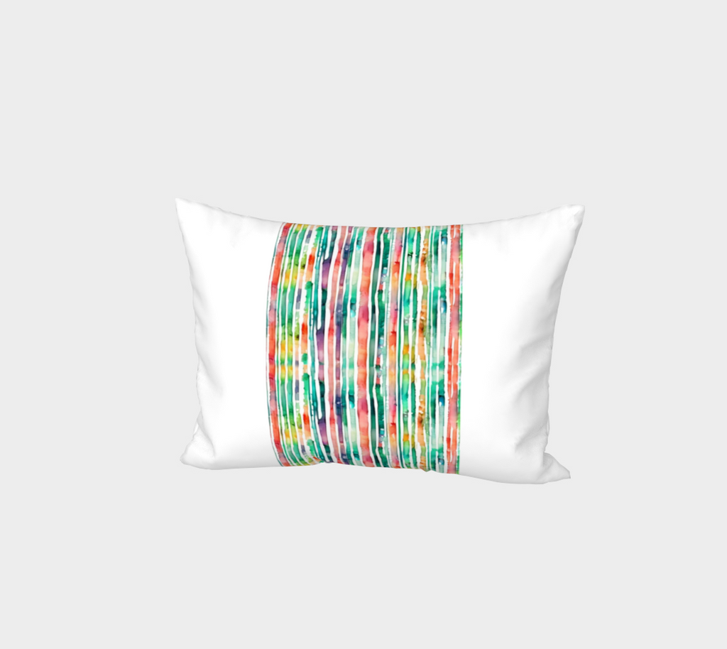 Watercolor Rainbow Center Stripe Sham