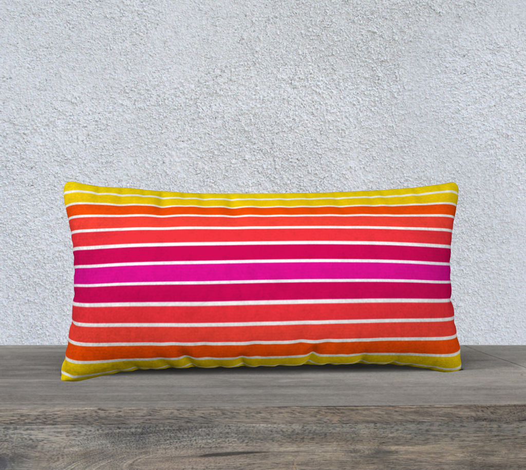 Sunset Splatter Horizontal Striped 24 by 12