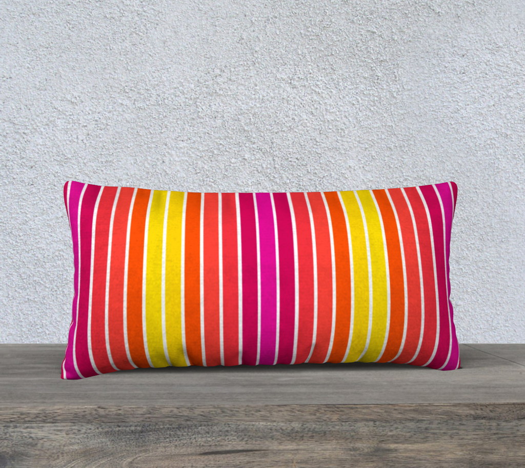 Sunset Splatter Vertical Striped 24 by 12