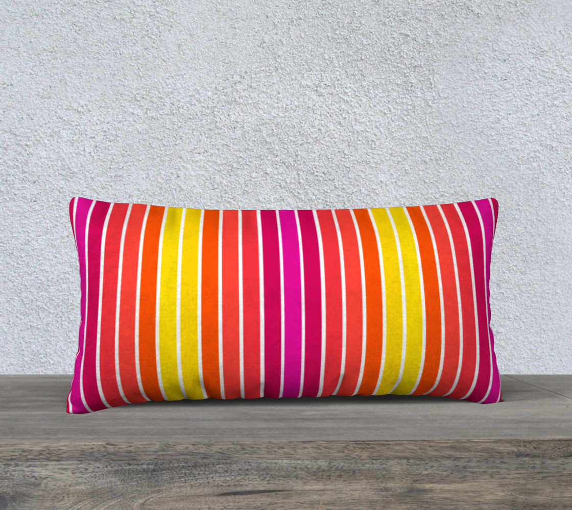 Sunset Splatter Vertical Striped 24 by 12