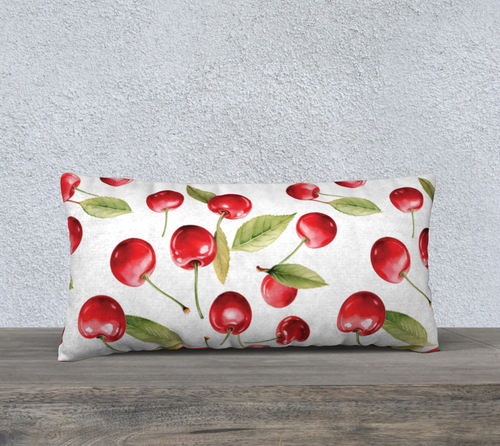 Cheery Cherry 24 by 12 cherry pattern pillow case