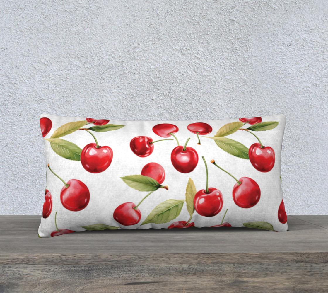 Cheery Cherry 24 by 12 cherry pattern pillow case
