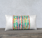 Watercolor Rainbow 24" by 12" Velvet Pillow Case