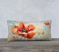 Pretty Poppy Single Flower 24 by 12 Pillow cove