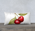 Cheery Cherry 12x24 Single Cherry Velvet Pillow Cover